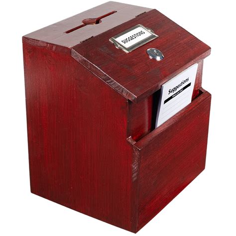 suggestion box with lock wood or metal|shredder suggestion box for sale.